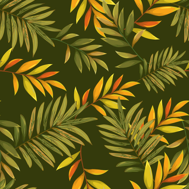 seamless pattern with autumn branches - Vector, imagen