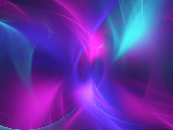 purple abstract fractal background 3d rendering illustration - Fotoğraf, Görsel