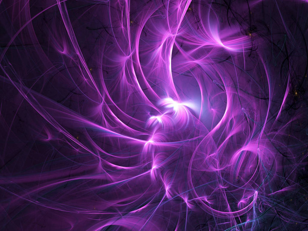 purple abstract fractal background 3d rendering illustration - Foto, Imagen