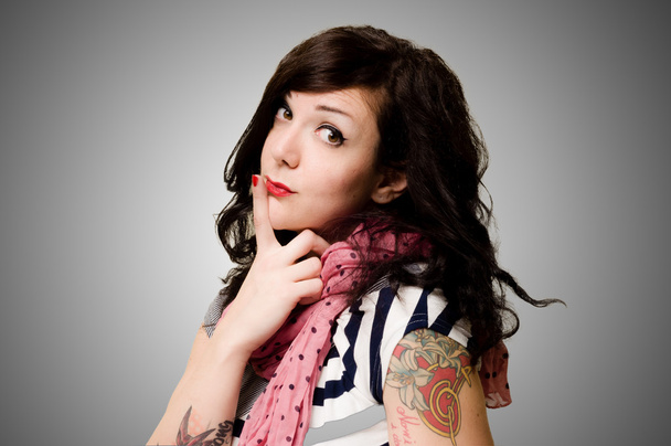 tattoed pinup girl - Foto, Bild