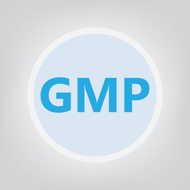 Аббревиатура GMP (Good Manufacturing Practice) - векторная иллюстрация
 - Вектор,изображение