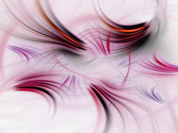 紫の抽象的なフラクタル背景 3 d レンダリング図 - 写真・画像