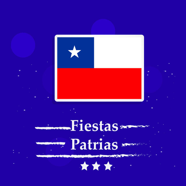 illustration of elements of Chile's National Independence Day Fiestas Patrias background - Vector, Image