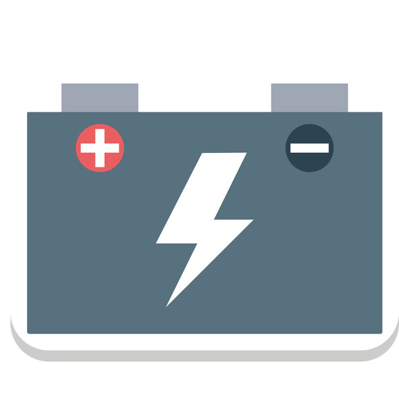 Bateria de carro, ícone de vetor de bateria automotiva
 - Vetor, Imagem