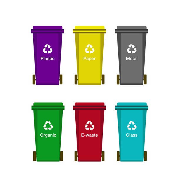 Vector containers for sorting waste.  - Vektori, kuva