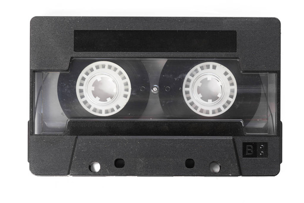music audio tape, close up view - Foto, Imagen