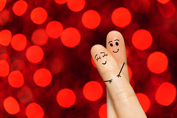 A couple in love. Fingers symbolizing lovers - Foto, Bild