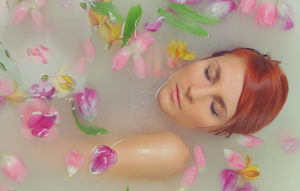 relaxation in bath - Zdjęcie, obraz