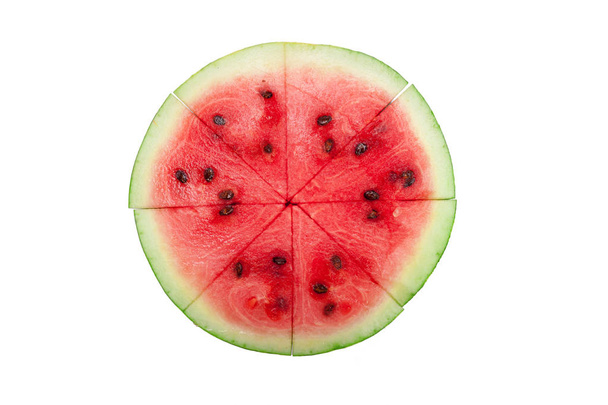 Slice of watermelon on white background - Foto, Imagem