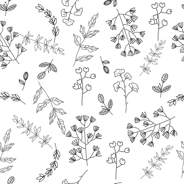 Delicate plant vector pattern for textile, Wallpaper or background, seamless pattern - Vektori, kuva