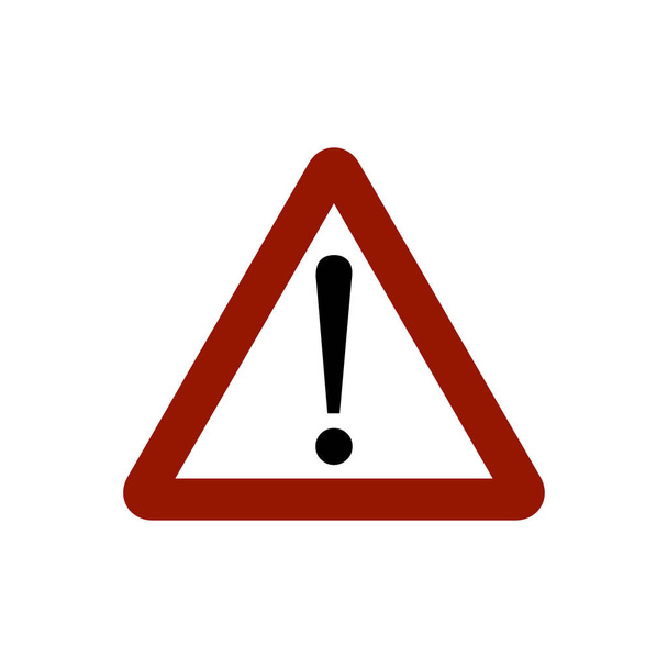 Aviso de perigo. Ícone de vetor de sinal de aviso
 - Vetor, Imagem