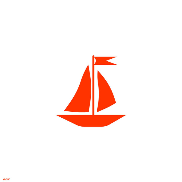 boat with dollar sign as sail, vector illustration  - Vector, Image