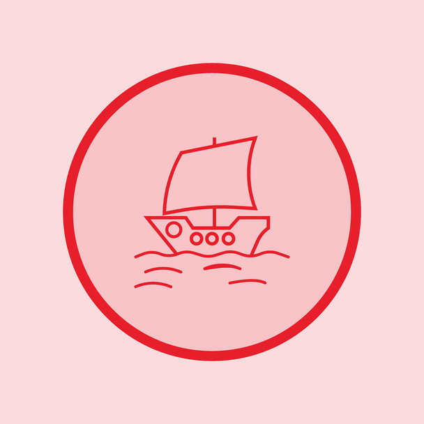 boat flat icon, vector illustration  - Vector, Imagen