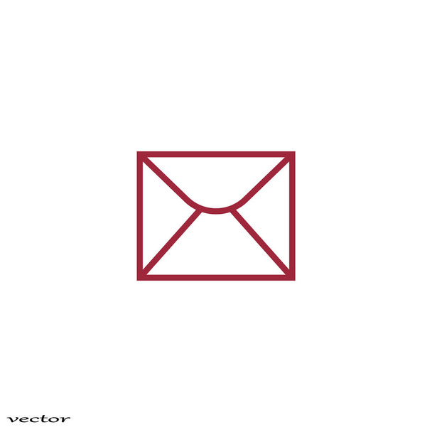 minimalistic vector icon of letter envelope - Διάνυσμα, εικόνα