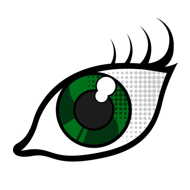 Isolated eye icon. Comic pop art. Vector illustration design - Vektor, obrázek