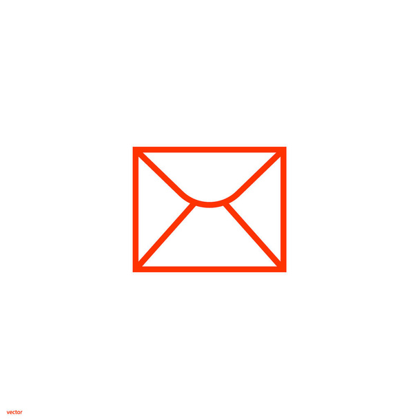 minimalistic vector icon of letter envelope - Vector, afbeelding