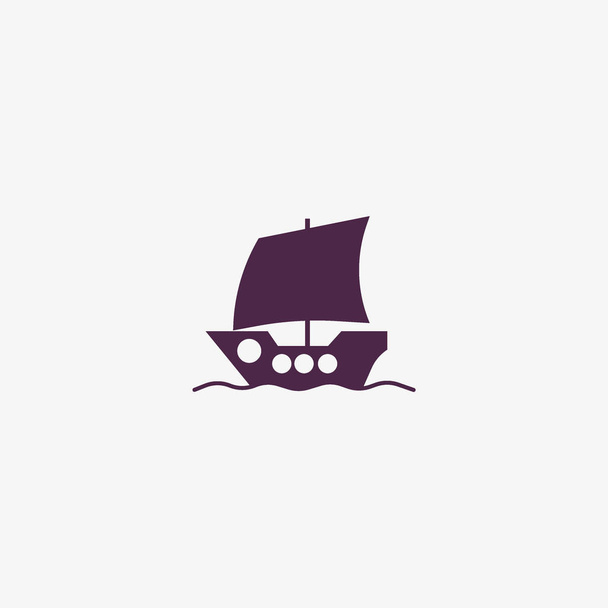 boat flat icon, vector illustration  - Vector, afbeelding