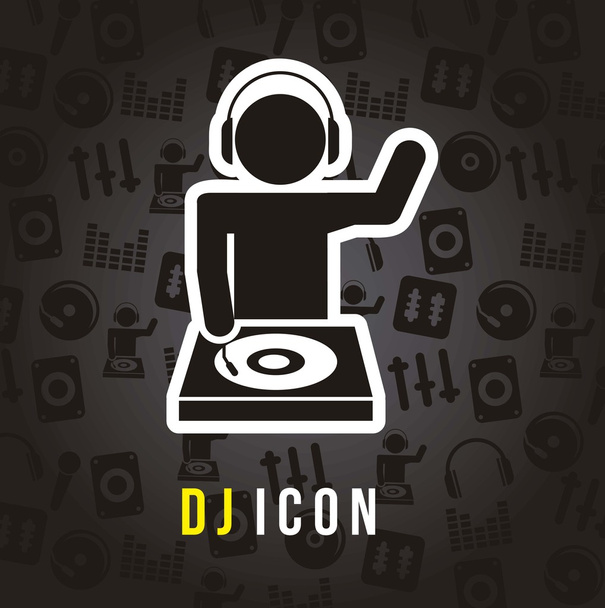 DJ ikon - Vektor, kép