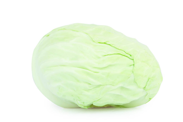 Green cabbage isolated on white background - Fotografie, Obrázek