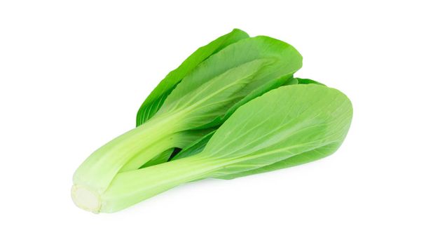 Bok choy vegetable isolated on the white background. - Фото, изображение