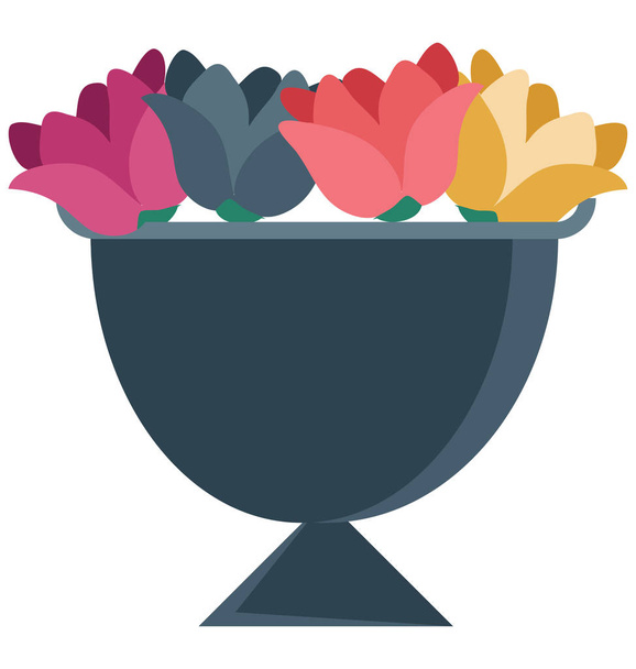 kytice květin, květiny vektorové ikony - Vektor, obrázek