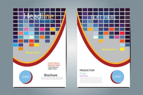 Современный шаблон макета журнала, обложка листовки бизнес-брошюры иллюстрации структуры геометрический дизайн, брошюра рекламы абстрактный фон, годовой отчет для презентации, макет в размере А4
.  - Фото, изображение