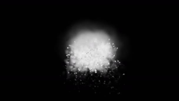 4 k χιονοθύελλα Κρήνη χιονοστιβάδες, υγρό αέριο έκρηξη, αφηρημένη βραστό σωματιδίων - Πλάνα, βίντεο