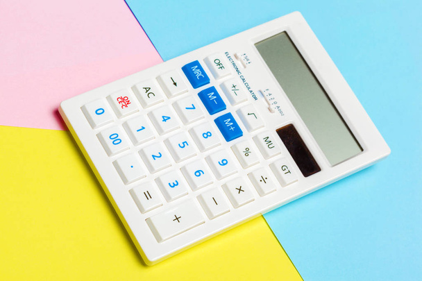 close up of Solar calculator on colorful background  - Foto, Imagem