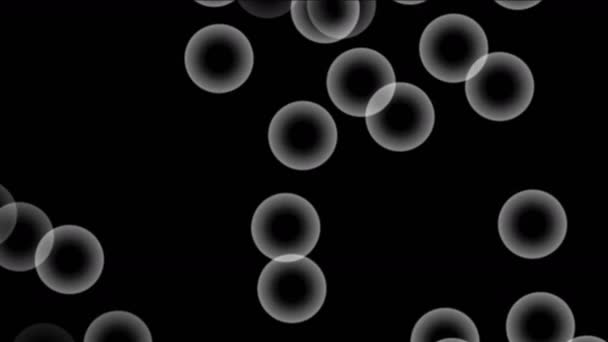 4 k abstracte vloeiende cirkel stippen achtergrond, gene bol pellets sporen, celgegevens - Video