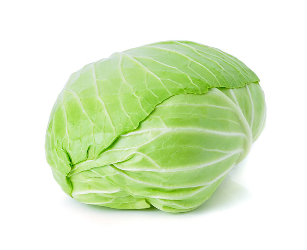 Green cabbage isolated on white background - Photo, Image