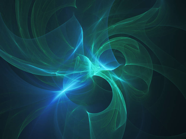 blue abstract fractal background 3d rendering illustration - Foto, immagini