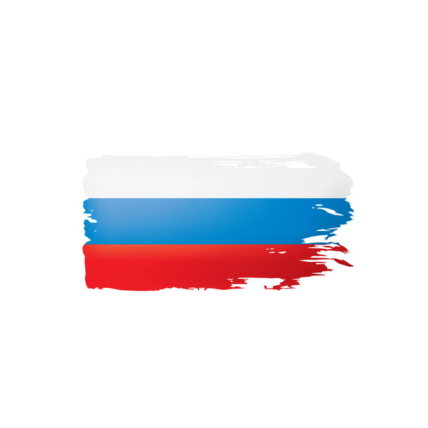 Σημαία Ρωσίας, διανυσματική απεικόνιση σε λευκό φόντο. - Διάνυσμα, εικόνα