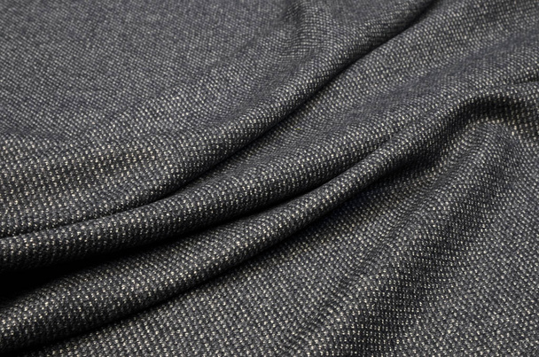 Tkanina garnitur z wełny i Kaszmiru, tweed szary biały - Zdjęcie, obraz