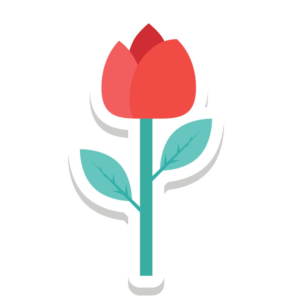 チューリップ、花編集可能なベクトルのアイコン - ベクター画像