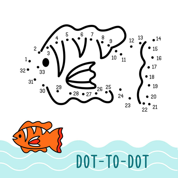 punto a punto número de juego conectar puntos peces
 - Vector, imagen