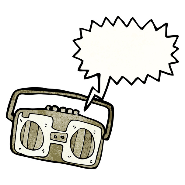 Radio cassette player - Vector, Image
