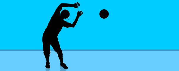 Vector silhouette of a man who sports. - Vector, Image