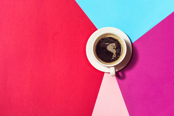 Coffee cup at colorful background - Photo, Image