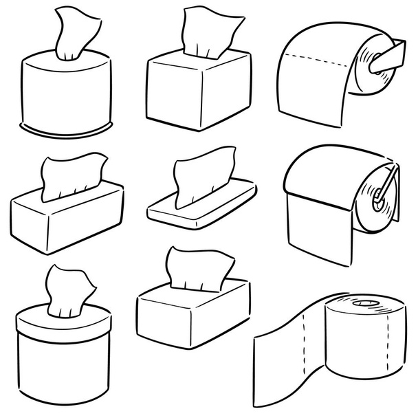 vector set of tissue papers - Wektor, obraz