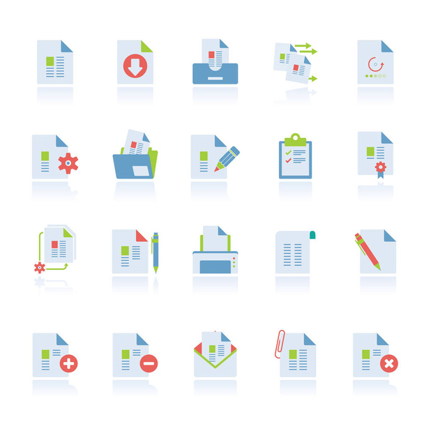 File and document icons - vector icon set - Vecteur, image