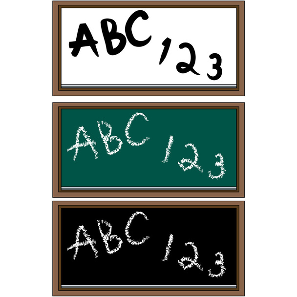 Set of 3 School Boards - Vector, Image