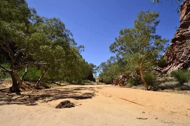Australië, Nt, Emily Gap in nationaal park East Mcdonnell Range - Foto, afbeelding