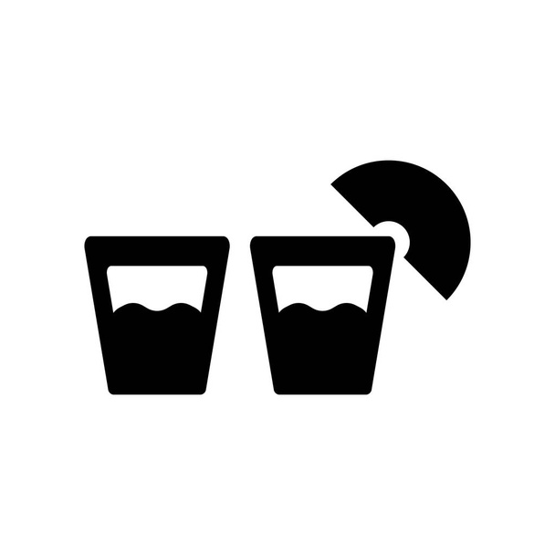 Shot pictogram vector geïsoleerd op een witte achtergrond, Shot transparante teken, voedsel symbolen - Vector, afbeelding