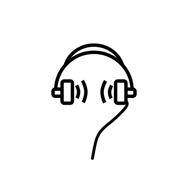 Ακουστικά διάνυσμα εικονίδιο απομονωθεί σε λευκό φόντο, διαφανή Είσοδος ακουστικών - Διάνυσμα, εικόνα