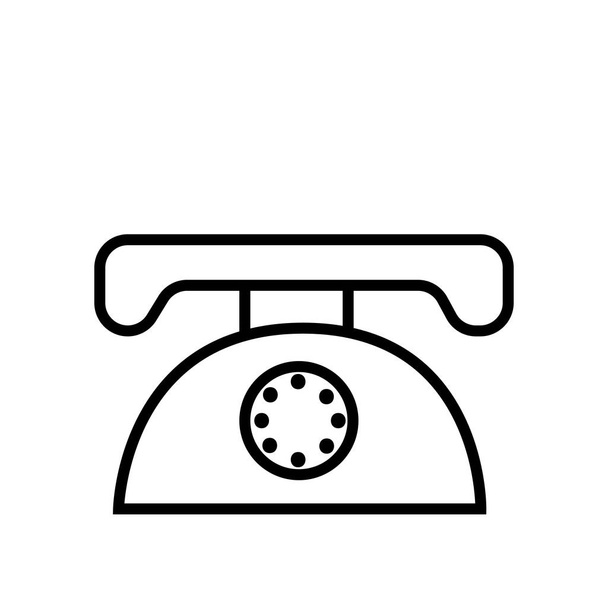 Telefon-Symbol-Vektor isoliert auf weißem Hintergrund, Telefon si - Vektor, Bild