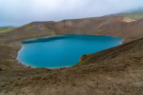 Vulkán Viti kráter északi Izlandon, Myvatn-tó közelében - Fotó, kép
