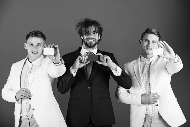 Happy men wearing formal suits - Valokuva, kuva