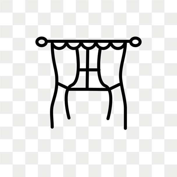 Векторні фіранки ізольовані на прозорому фоні, дизайн логотипу фіранок
 - Вектор, зображення