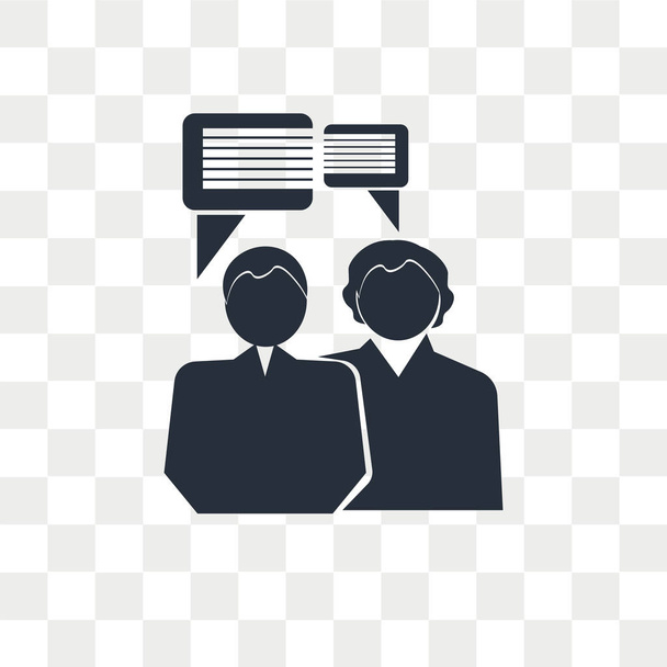 Conversation vector icon isolated on transparent background, Con - Vector, Image