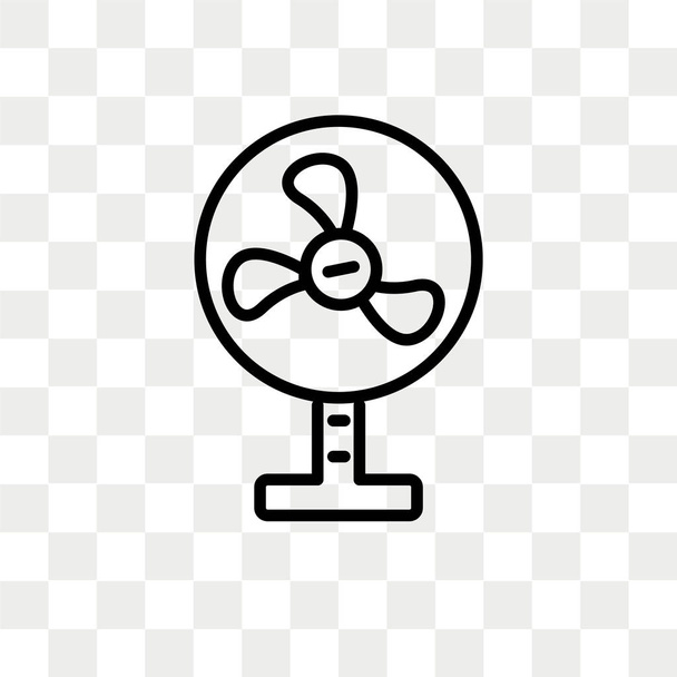 Fan wektor ikona na białym tle na przezroczystym tle, projektowanie logo wentylatora - Wektor, obraz